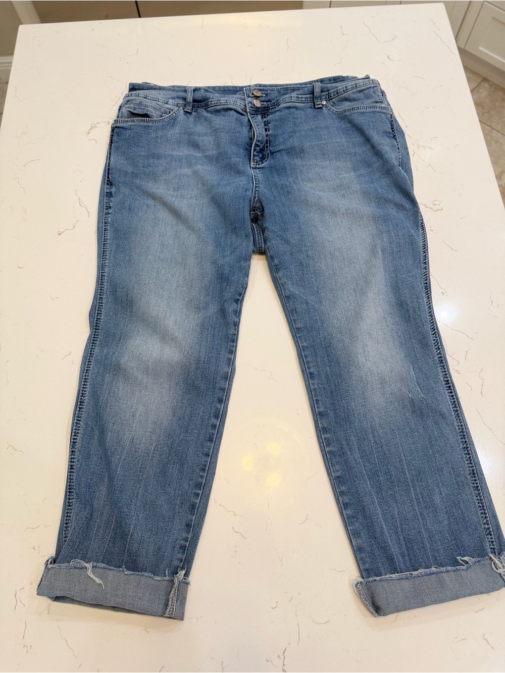 INC International Concepts Light Blue Boyfriend Jeans